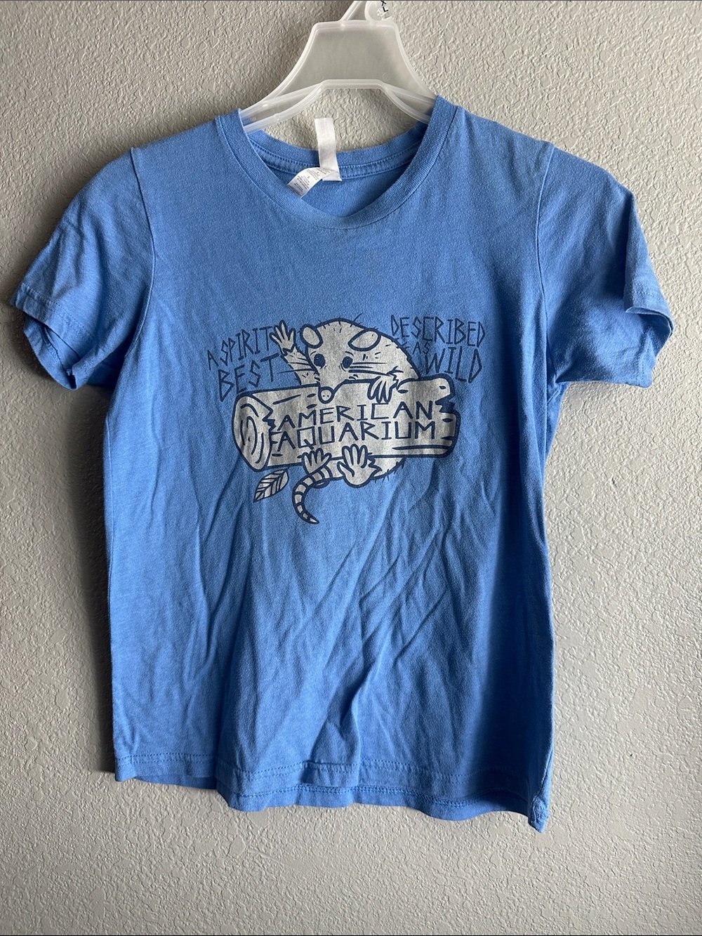 Bella Canvas Blue Kids' Graphic Tee with Aquarium Mouse Logo